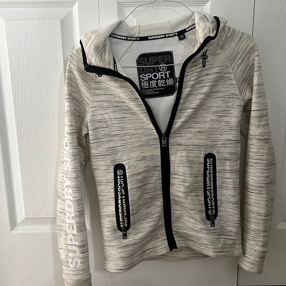 Super dry zip up, size xs